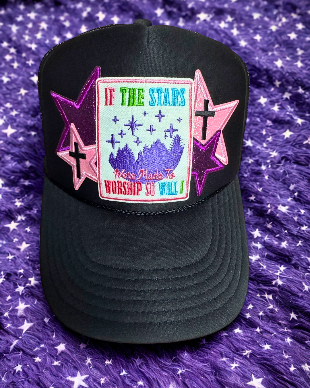 “Stars Will Worship” Trucker Hat – Black
